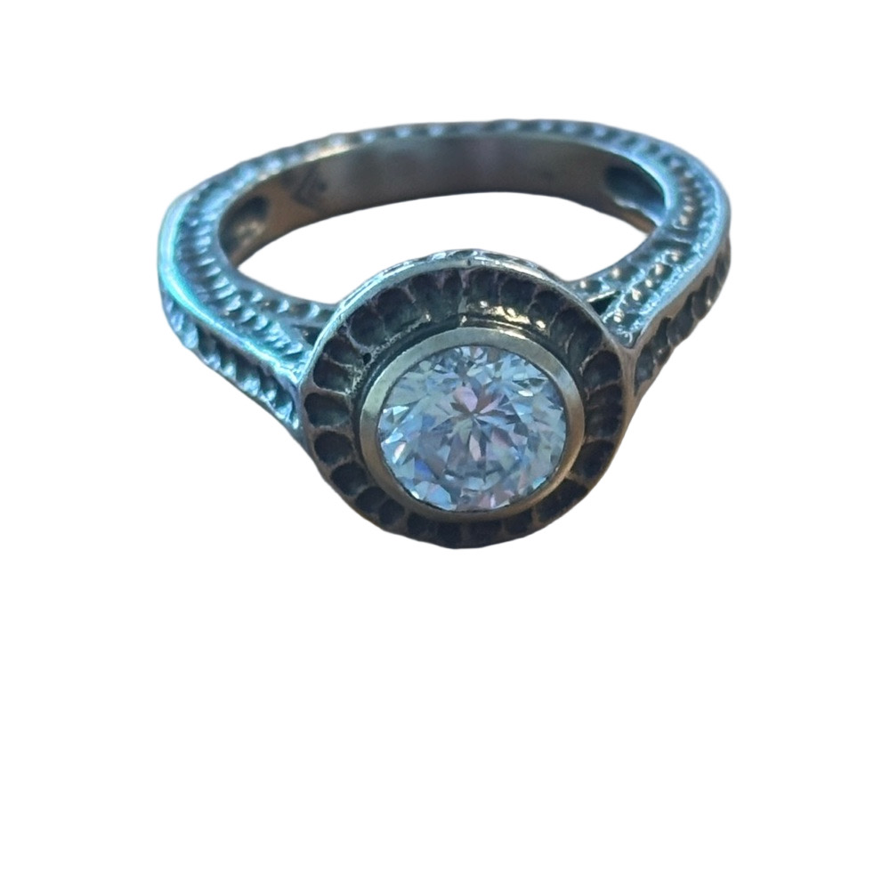 Silpada Sterling Silver Ring with Sparkling Stone